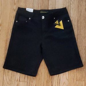 Victoria Jeans Black Denim Shorts - Size 8  - 9" Inseam